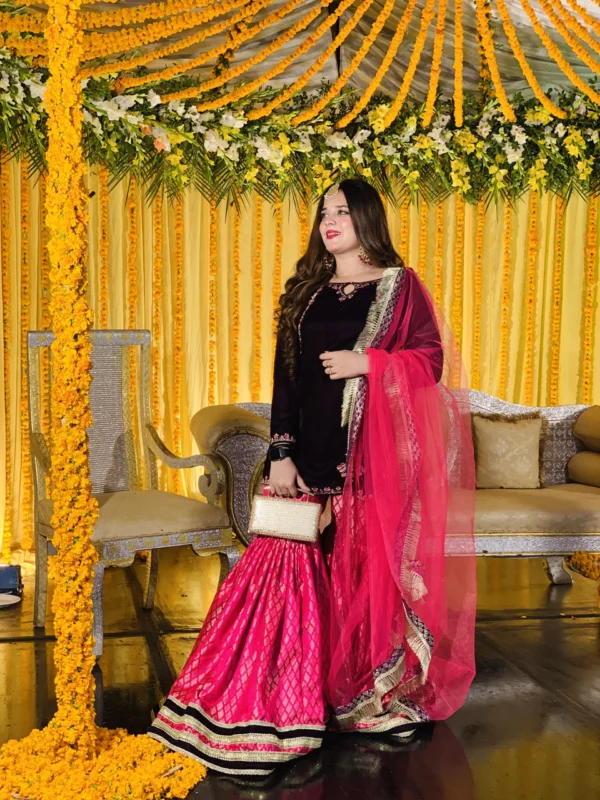 Embroidered 3 Piece Lehenga-002 - Image 5