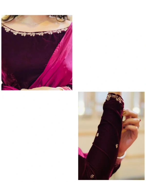 Silk Maroon Saree-007 - Image 7