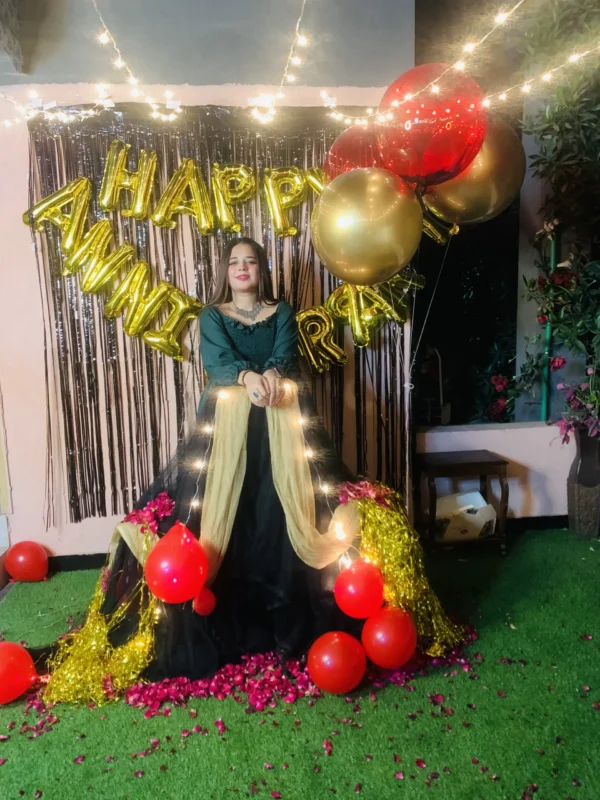 Linen Green Frock-020 - Image 8