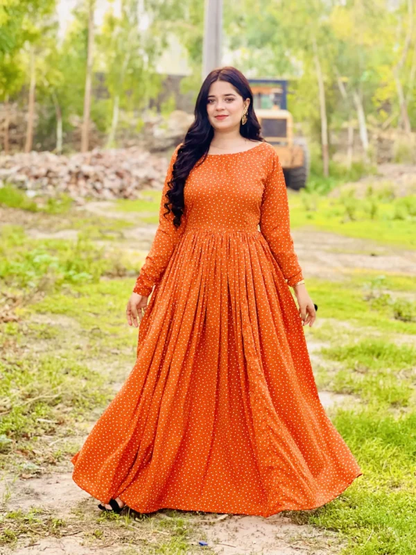 Chiffon Orange Frock