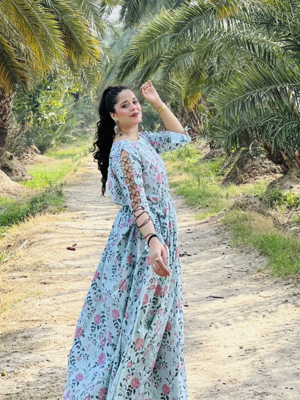 Multi Color Printed Frock-018 - Image 4