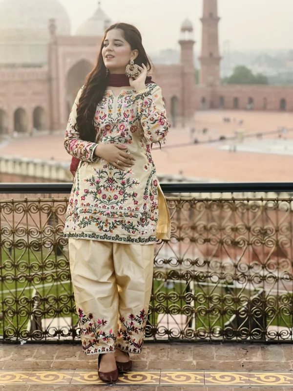 Heavy Embroidered 3 Piece Suit-010 - Image 6