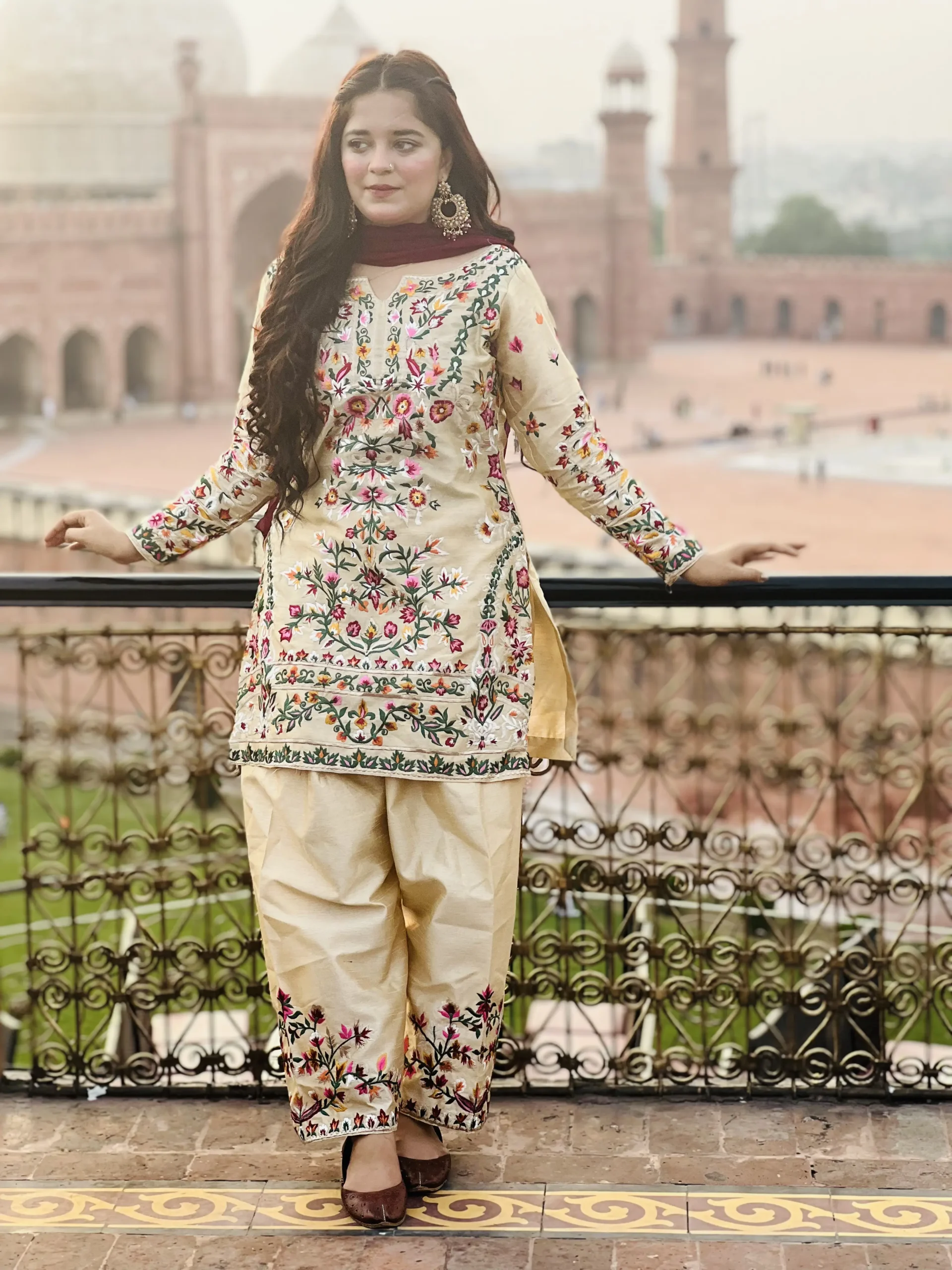 Heavy Embroidered 3 Piece women's Suit
