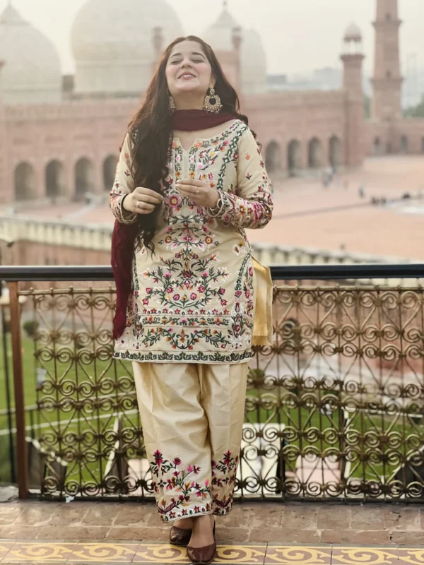 Heavy Embroidered 3 Piece Suit-010 - Image 4