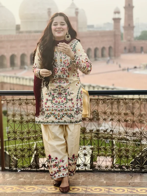 Heavy Embroidered 3 Piece Suit-010 - Image 3