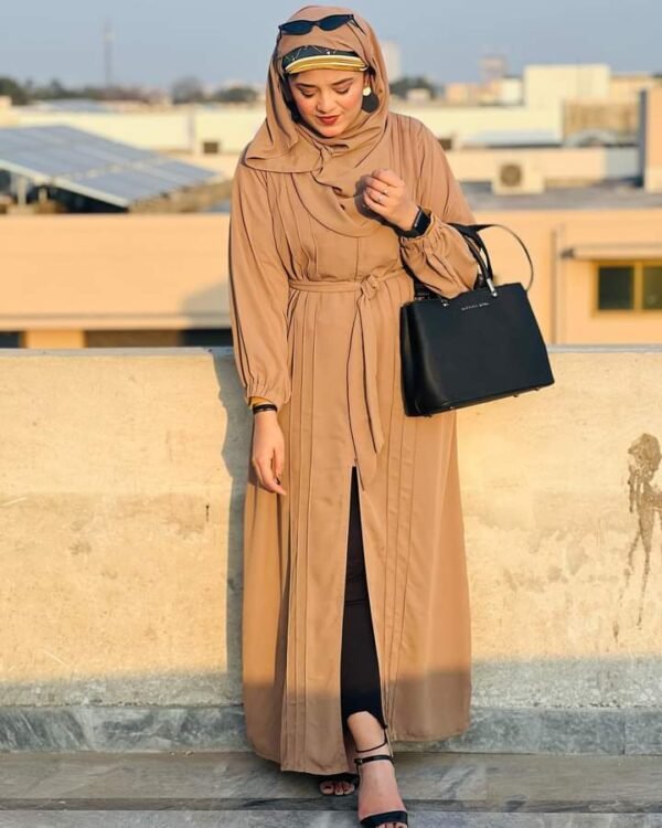 Chiffon Light Brown Abaya | CUT SHUT CLOSET