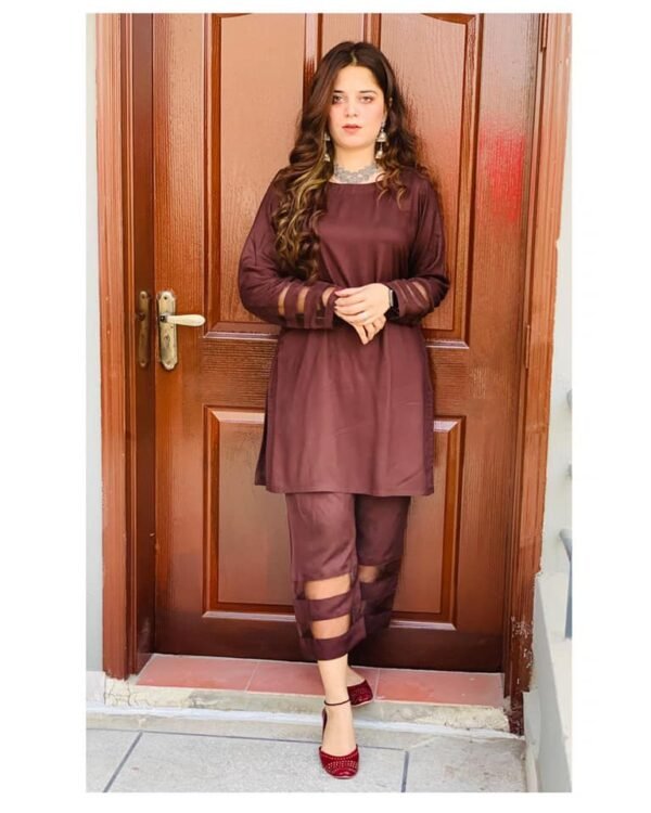 2 Piece Brown Tissue Suit