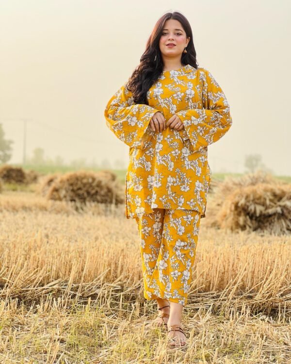 2 Piece Printed Cotton Suit