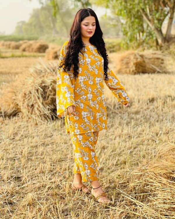 2 Piece Printed Cotton Suit