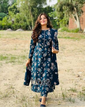 Printed 3pc Khaddar Suit-