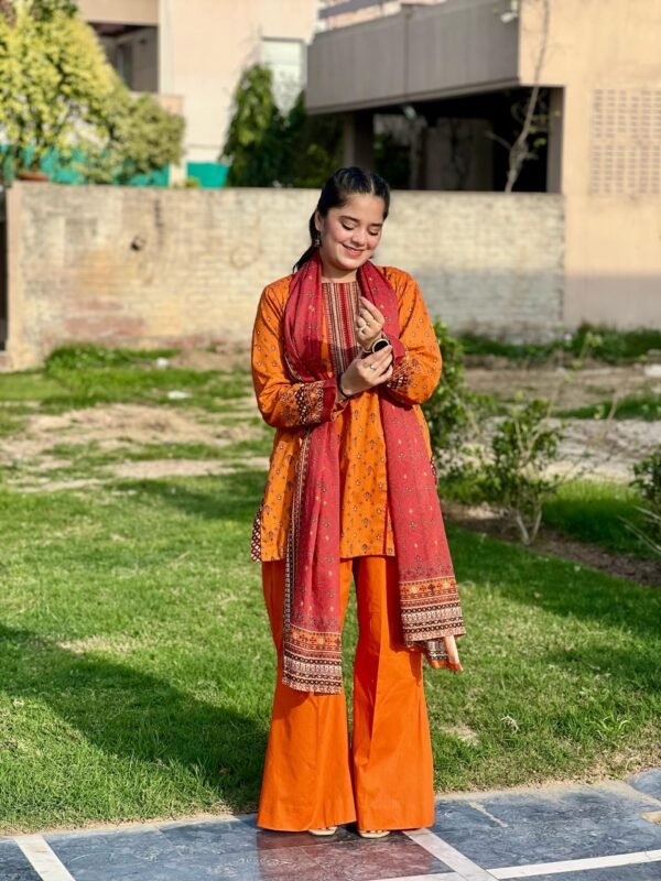 Printed 3 Piece Lawn Suit - 264 - Image 3