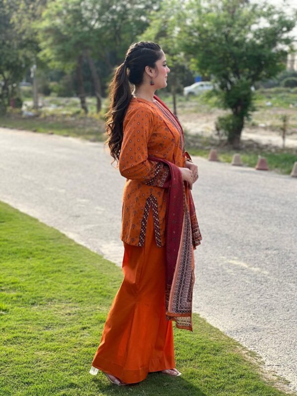 Printed 3 Piece Lawn Suit - 264 - Image 6