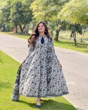 Printed 2pc Khaddar Frock