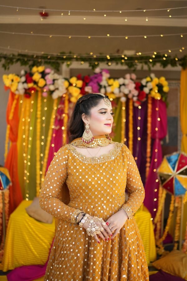 Mirror Work Chiffon Frock - 270 - Image 2