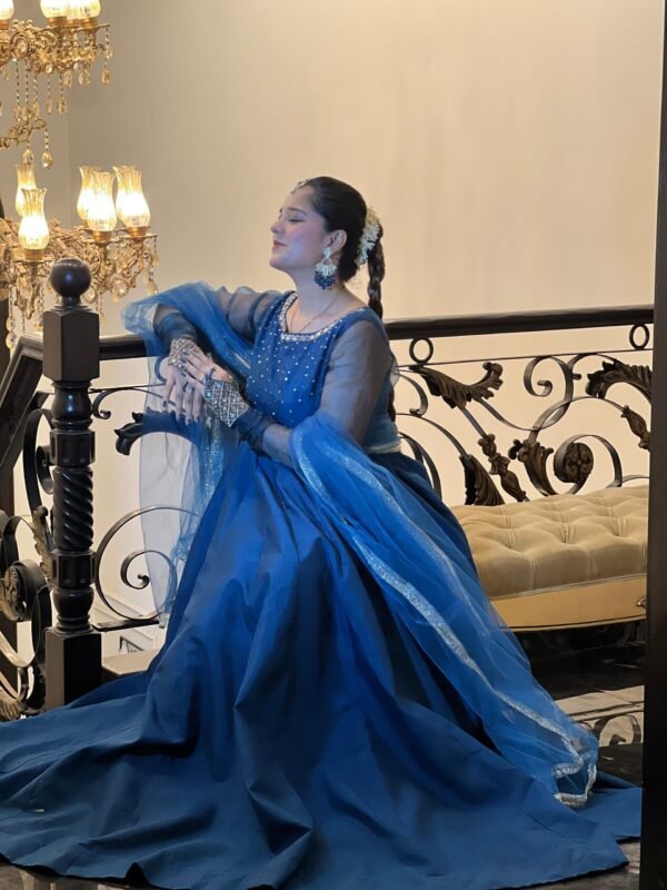 Raw Silk Hand Work Frock - 273 - Image 6