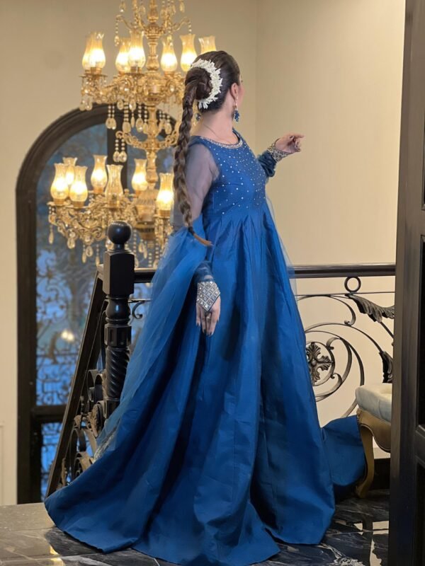 Raw Silk Hand Work Frock - 273 - Image 2