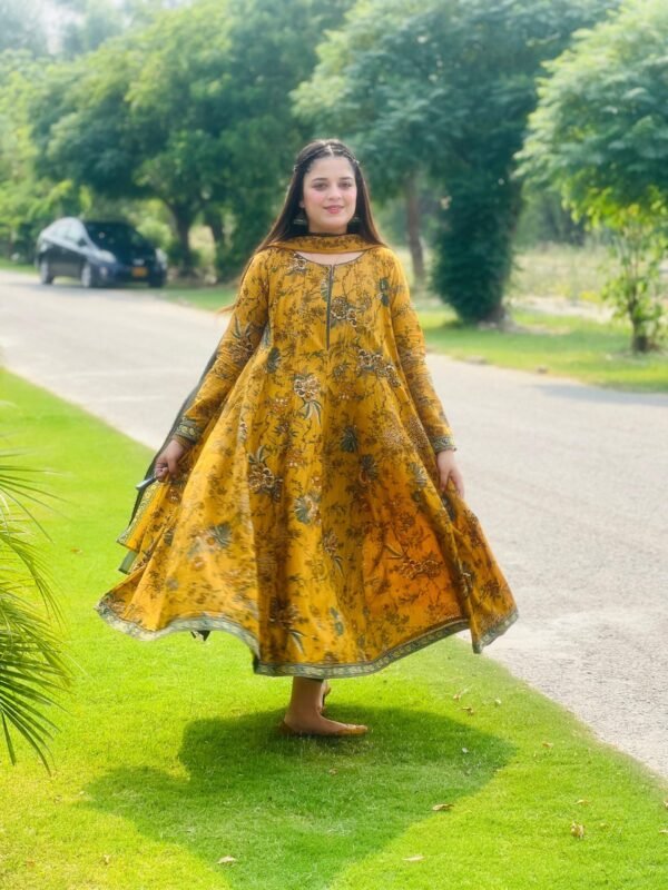 2 Piece Printed Lawn Frock - 279 - Image 3