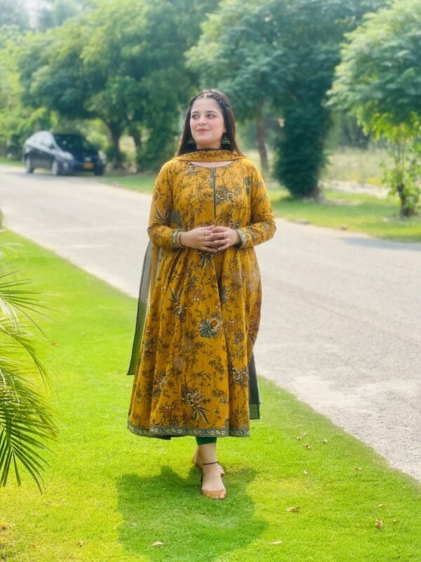 2 Piece Printed Lawn Frock - 279 - Image 4