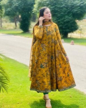 2 Piece Printed Lawn Frock