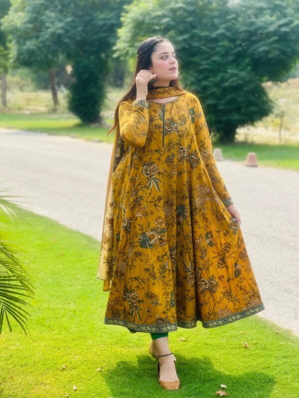 2 Piece Printed Lawn Frock
