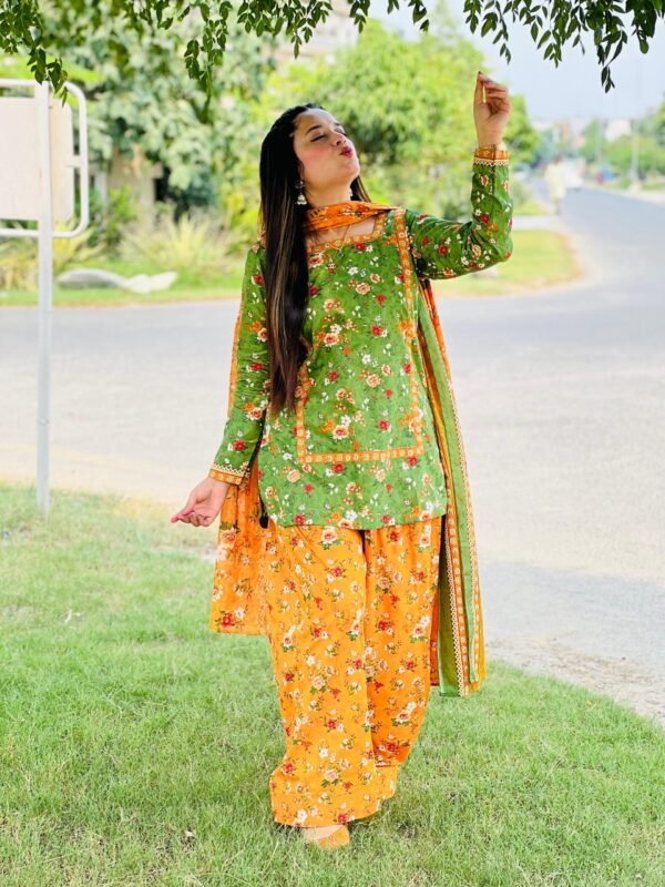 3 Piece Printed Lawn Suit - 293 - Image 2