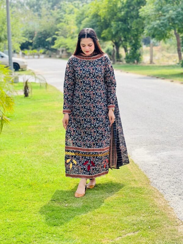 3 Piece Printed Lawn Suit - 294 - Image 2