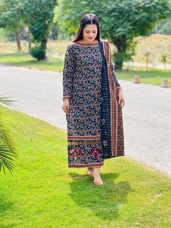 3 Piece Printed Lawn Suit - 294 - Image 4