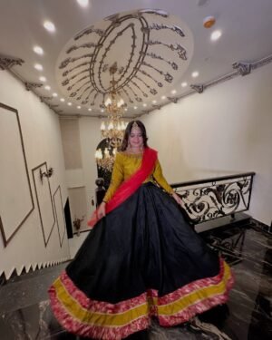 3 Piece Raw Silk Lehenga