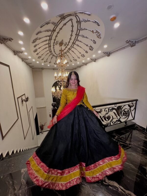 3 Piece Raw Silk Lehenga