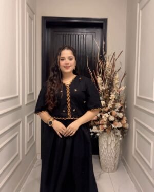 embroidered Cotton 2-Piece (Shirt + Skirt)