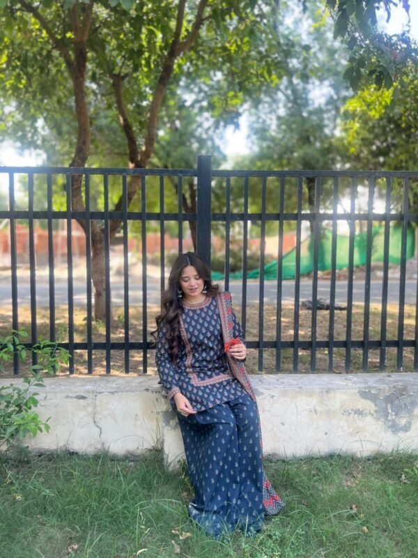 3 Piece Printed Khaddar Suit - 317 - Image 3