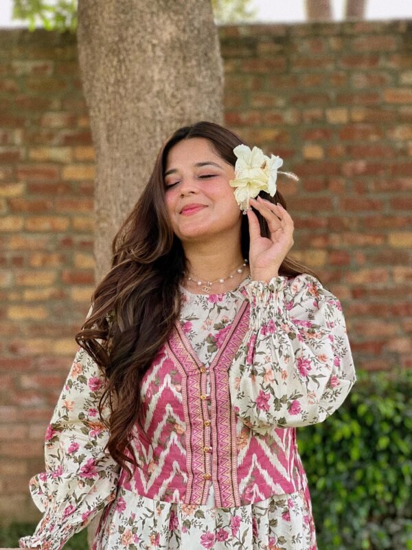 2 Piece Printed Khaddar Suit - 318 - Image 3