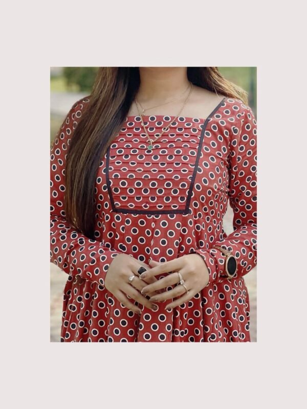 Printed Cotton Frock - 319 - Image 4