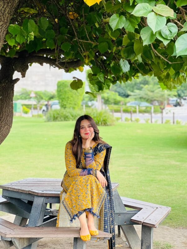 3 Piece Printed Khaddar Suit - 321 - Image 3