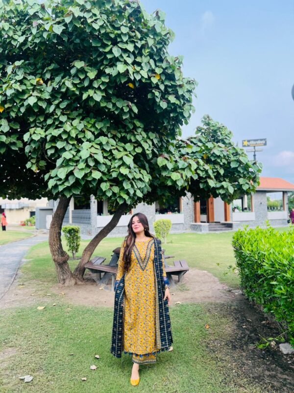3 Piece Printed Khaddar Suit