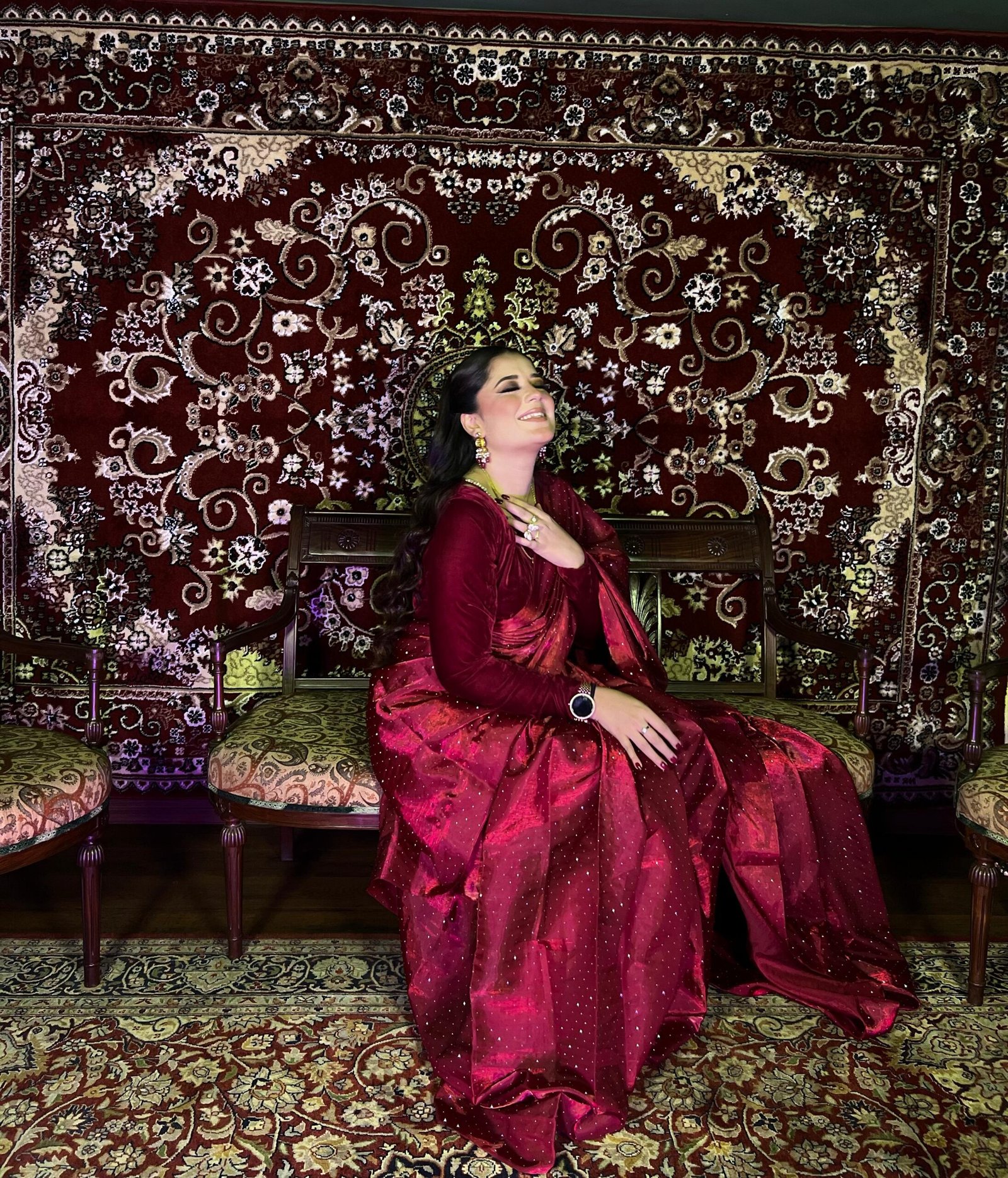 Silk Maroon Saree-332 - Image 4