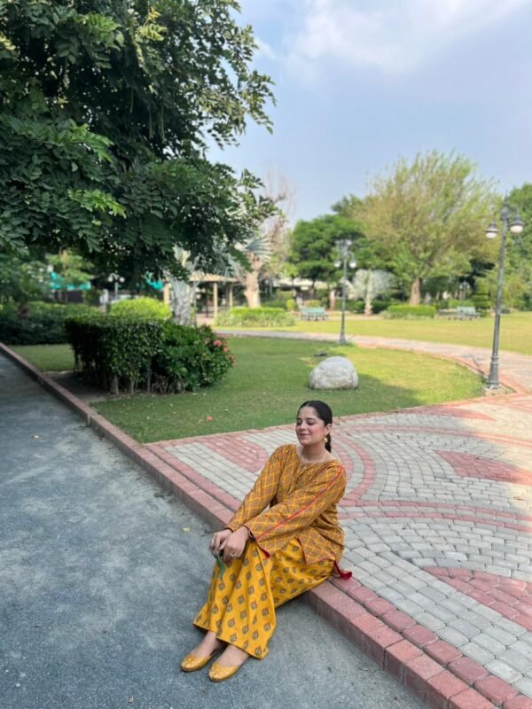 Printed Cotton 2 Piece Suit - 323 - Image 4