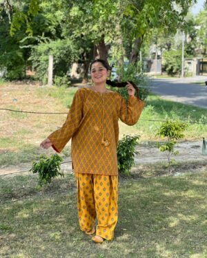 Printed Cotton 2 Piece Suit - 323