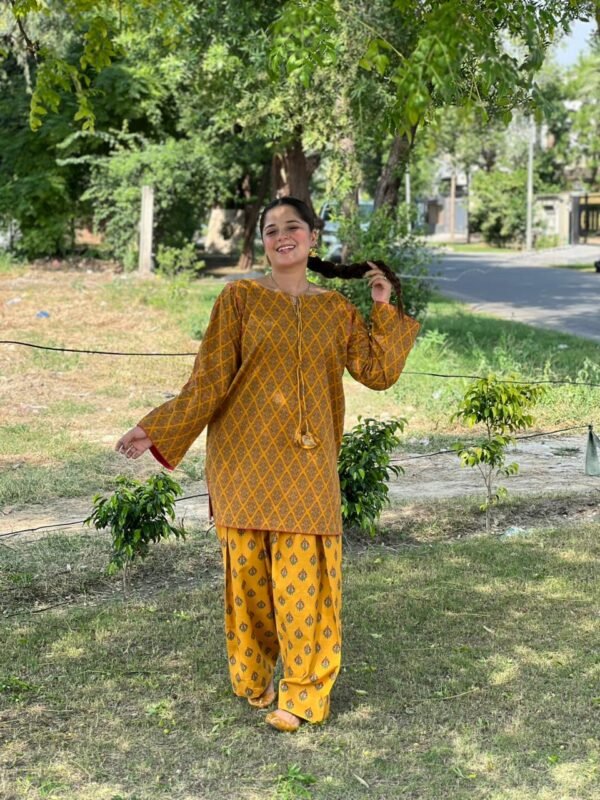 Printed Cotton 2 Piece Suit - 323