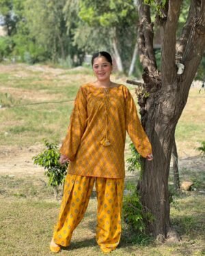 Printed Cotton 2 Piece Suit - 323
