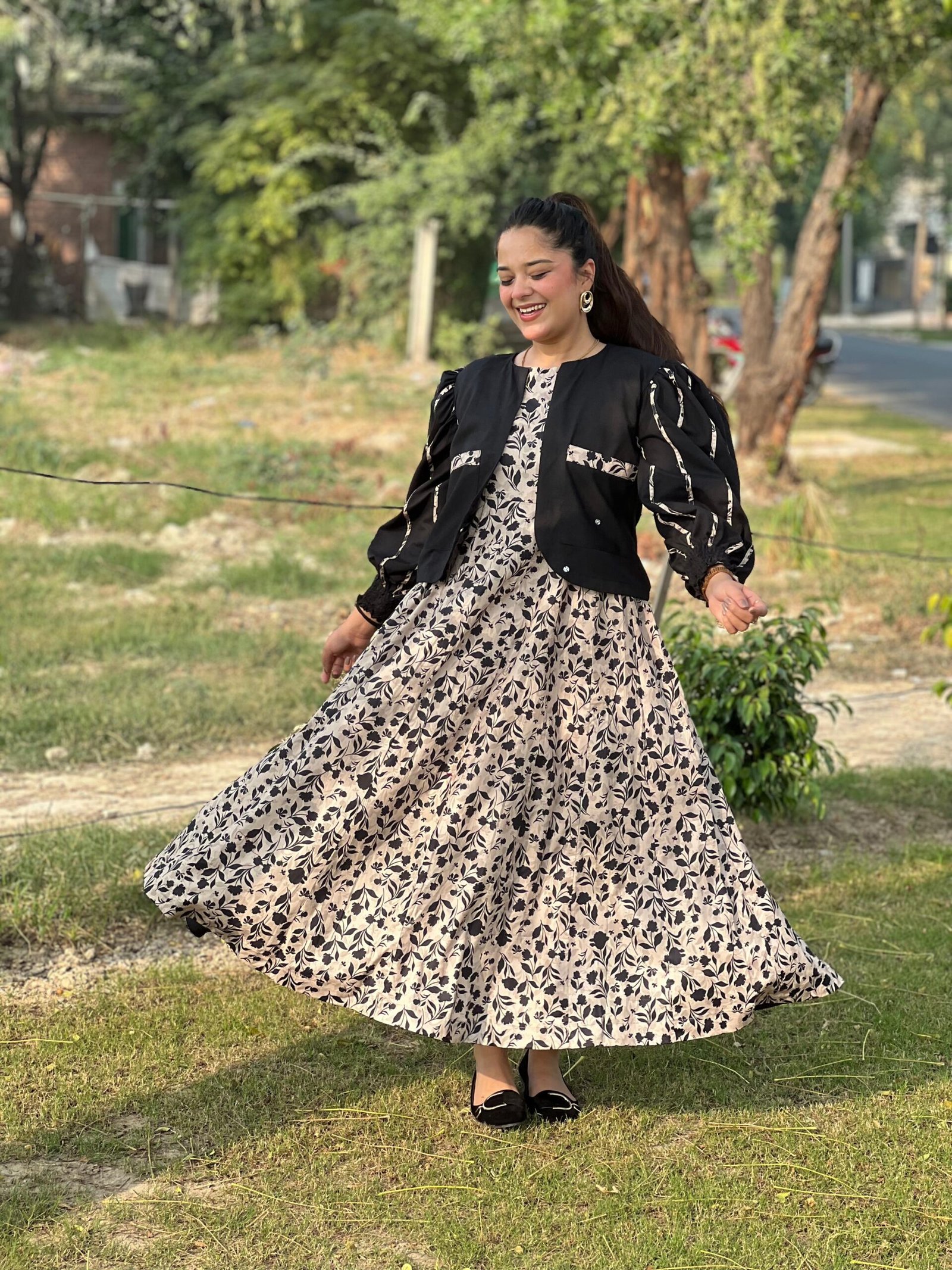 2 Piece Printed Cotton Suit - 338 - Image 4