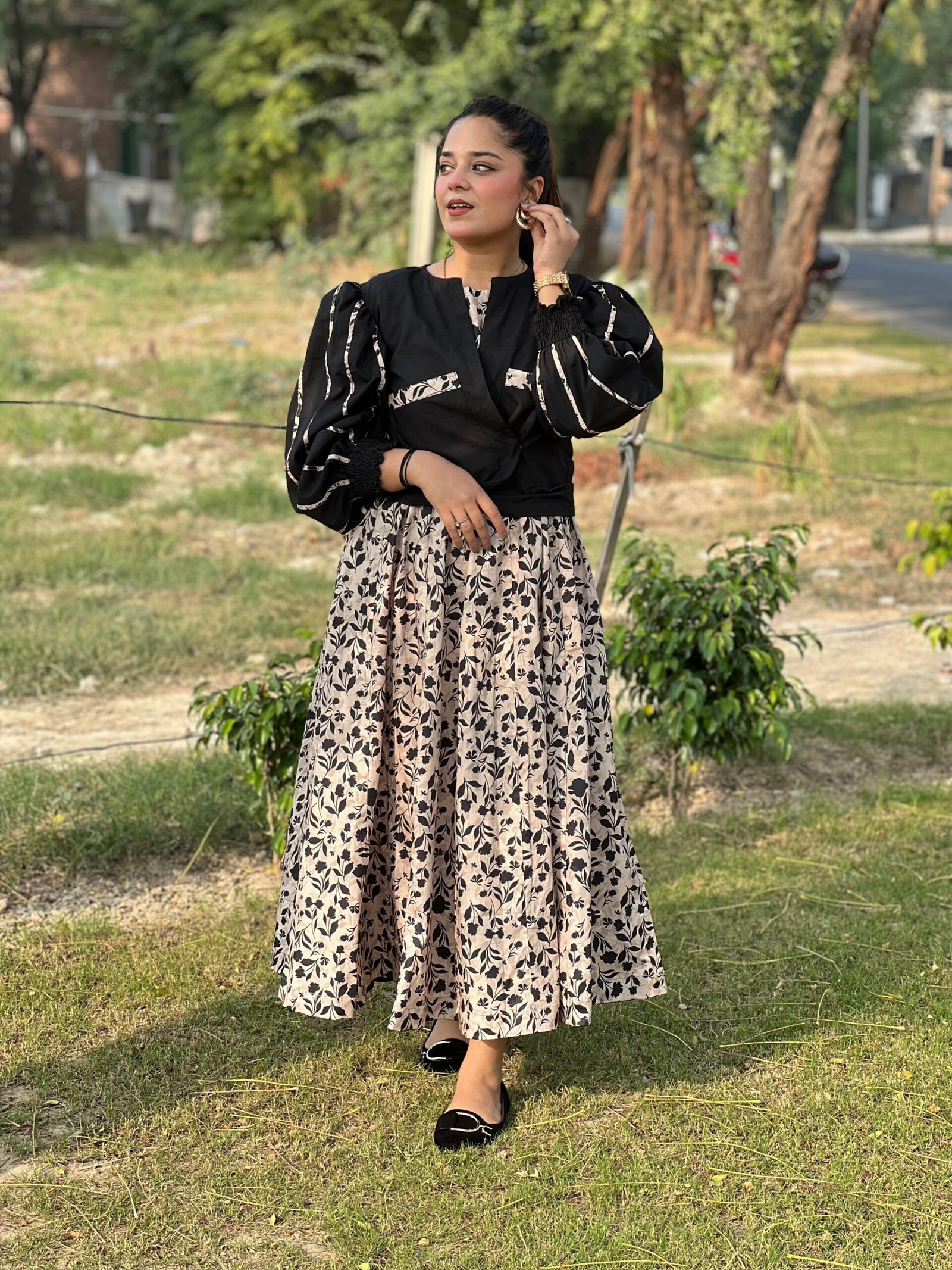 2 Piece Printed Cotton Suit - 338 - Image 3