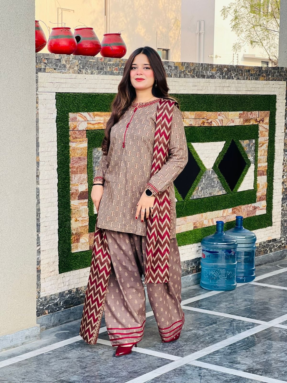 3 Piece Printed Khaddar suit