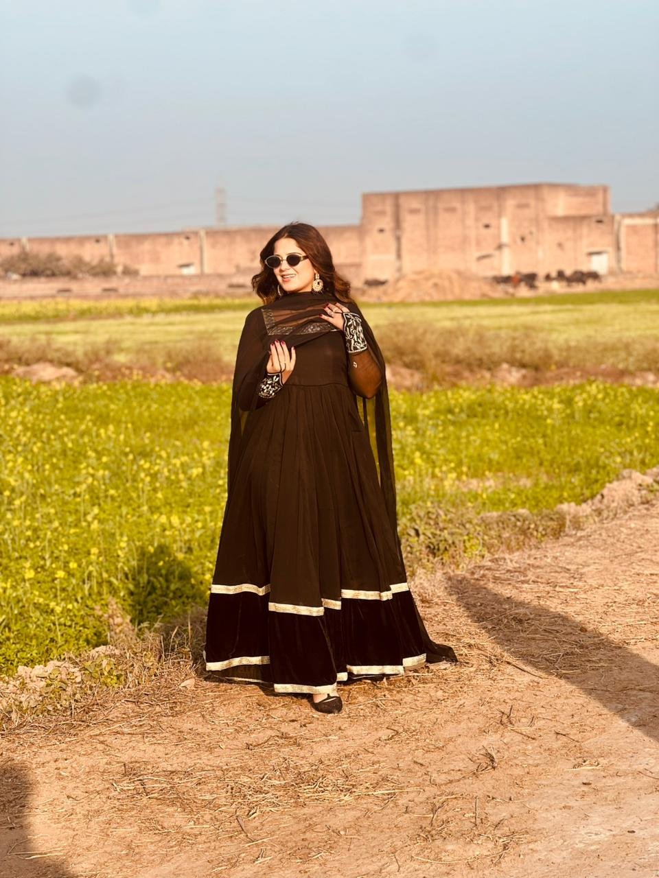 1pc Chiffon Frock - 351 - Image 3