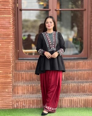 2 Piece Embroidered Khaddar Suit - 352