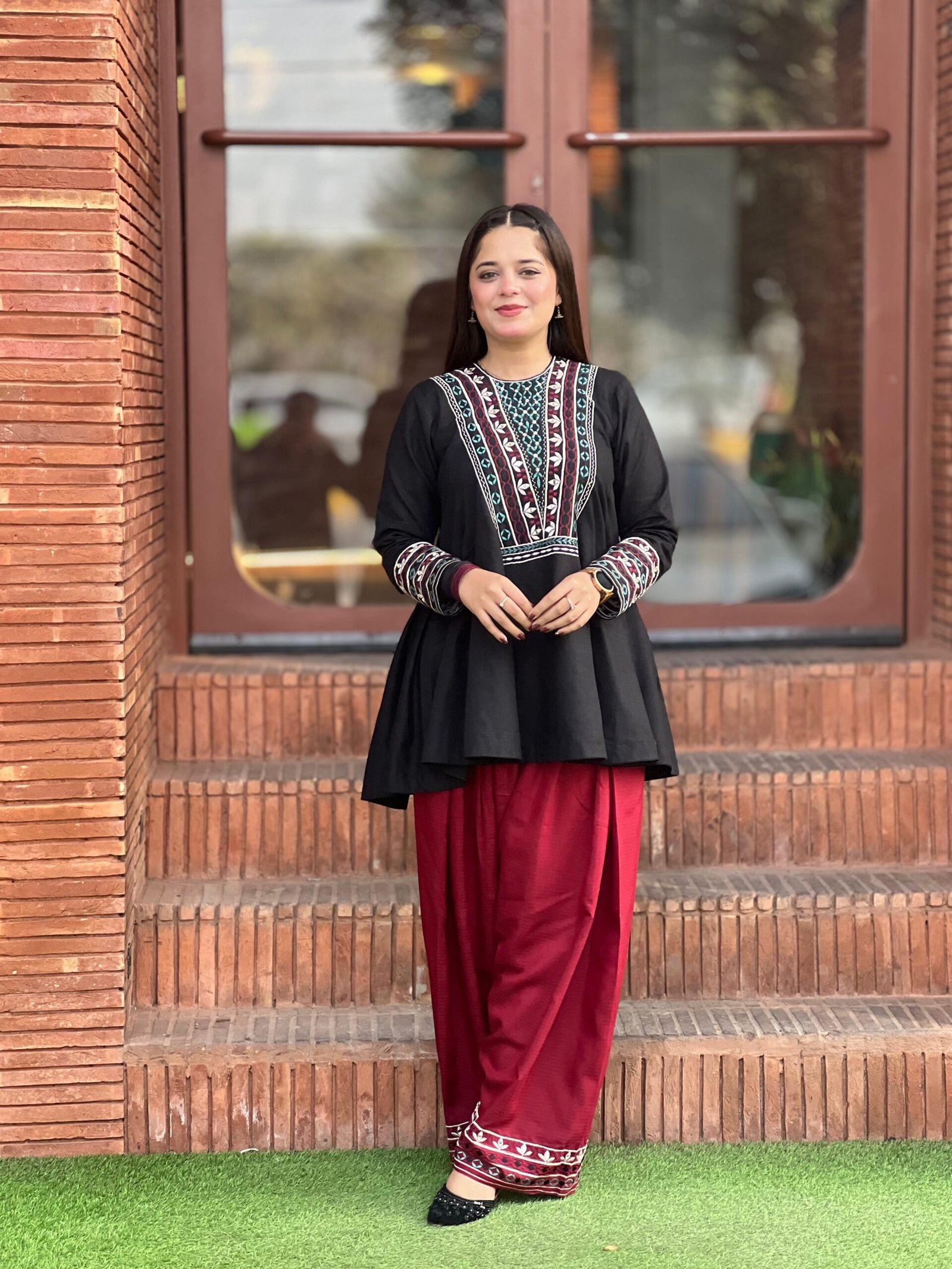 2 Piece Embroidered Khaddar Suit - 352