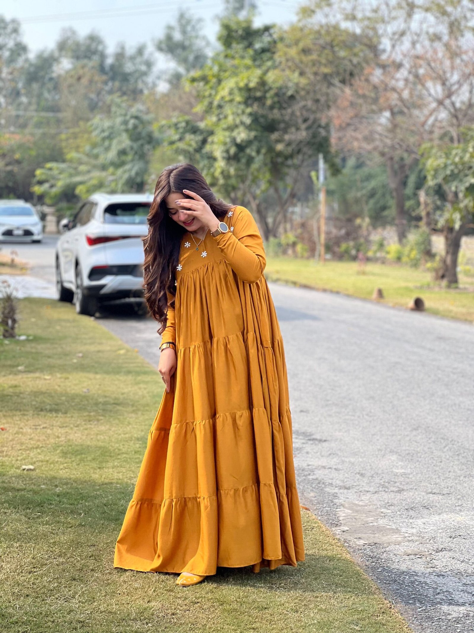 1pc Linen Frock - 355 - Image 4