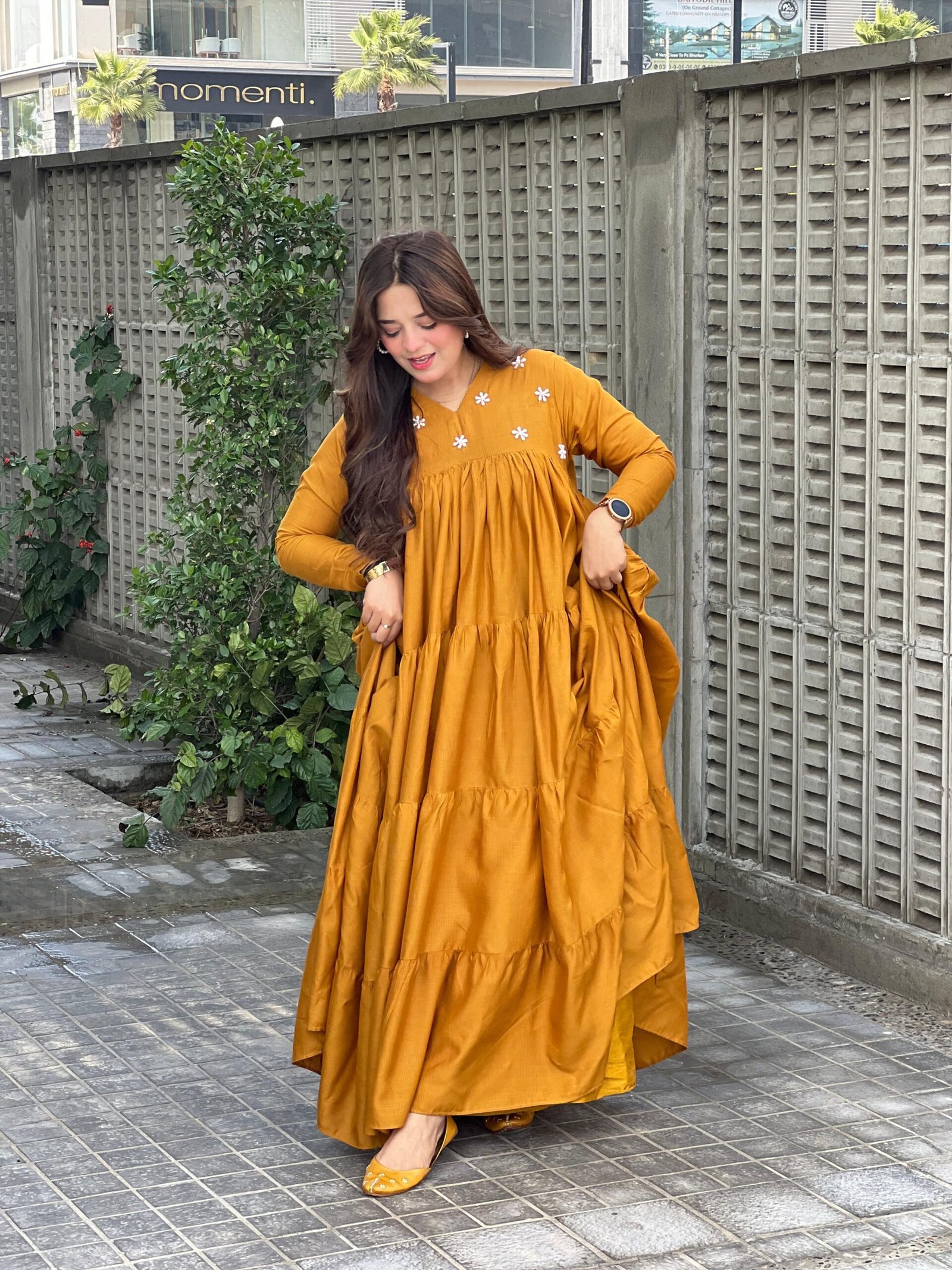 1pc Linen Frock - 355 - Image 3