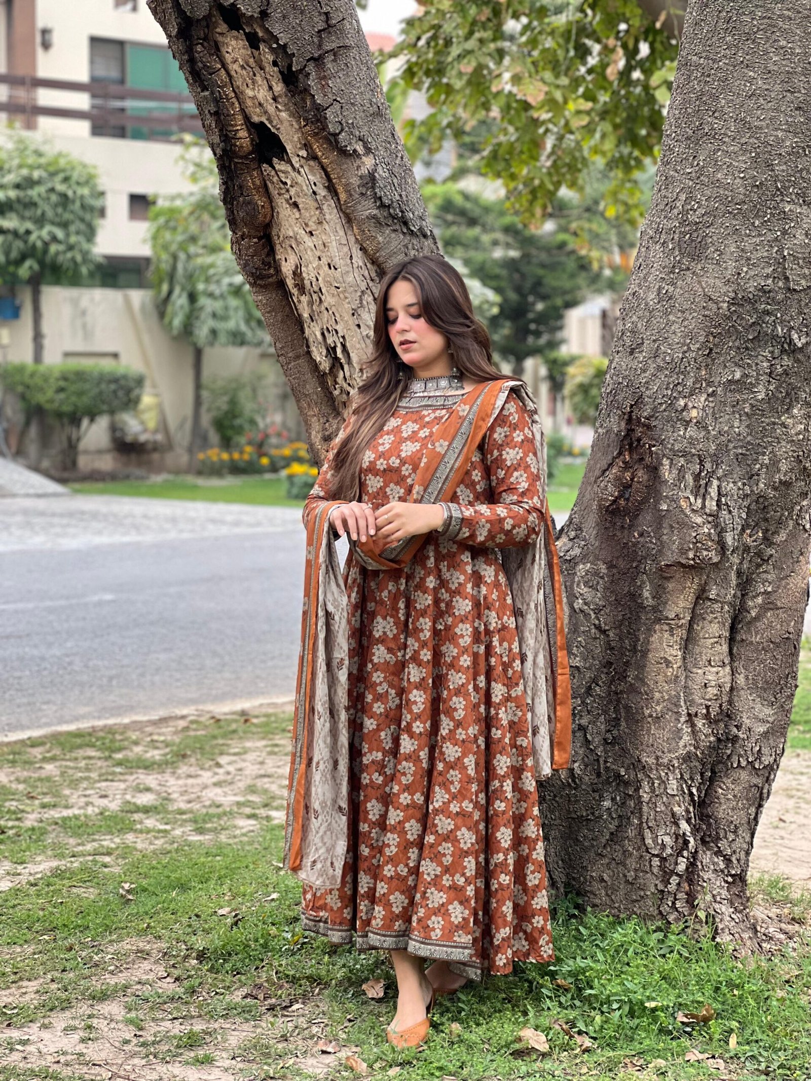 2 Piece Printed Lawn Suit - 371 - Image 4