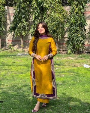 2 Piece Raw Silk Suit -372